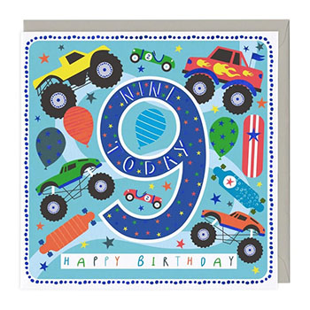 Card 9 Today Monster Truck Birthday